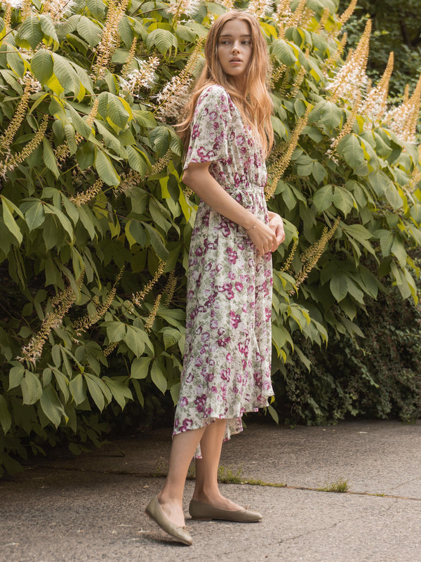 Floral Ruffle Dress_Green